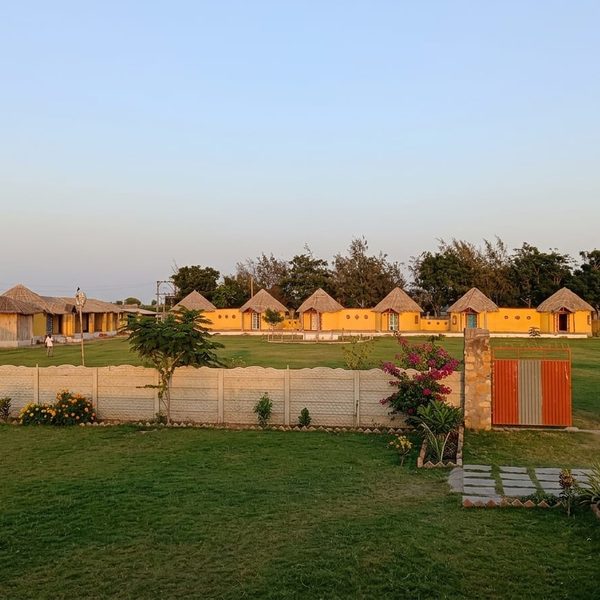 Property entrance and lawn